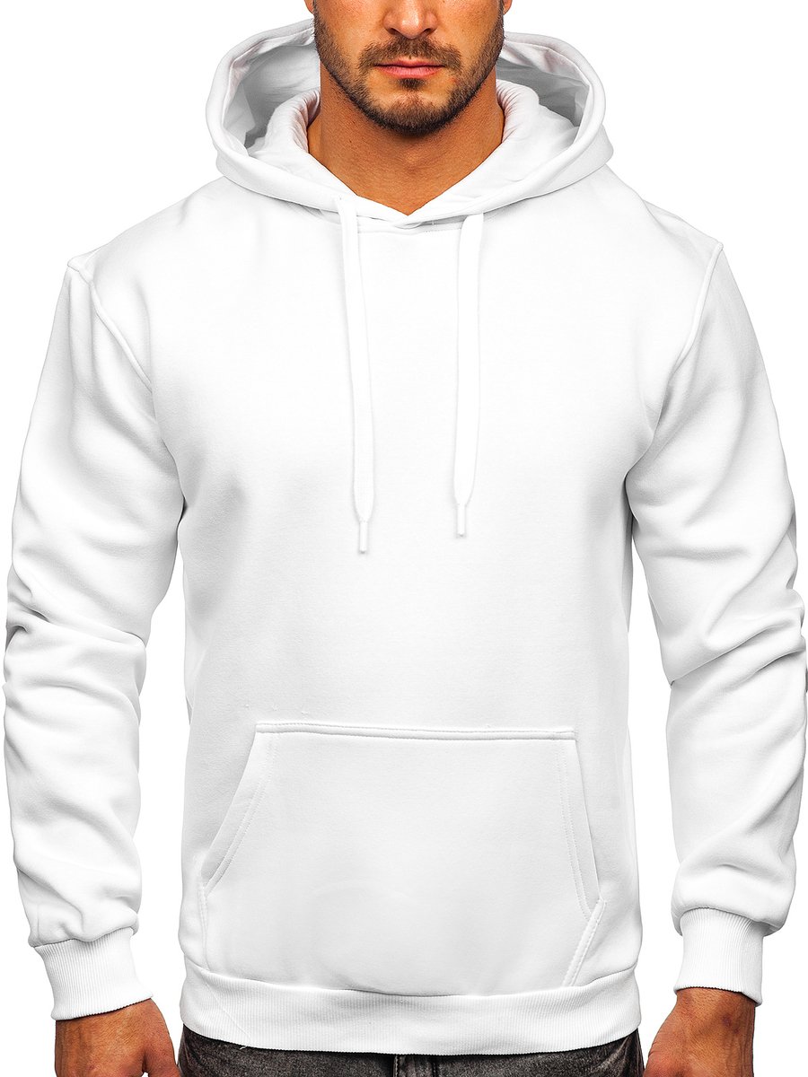 Plain White Pull Over Hoodie