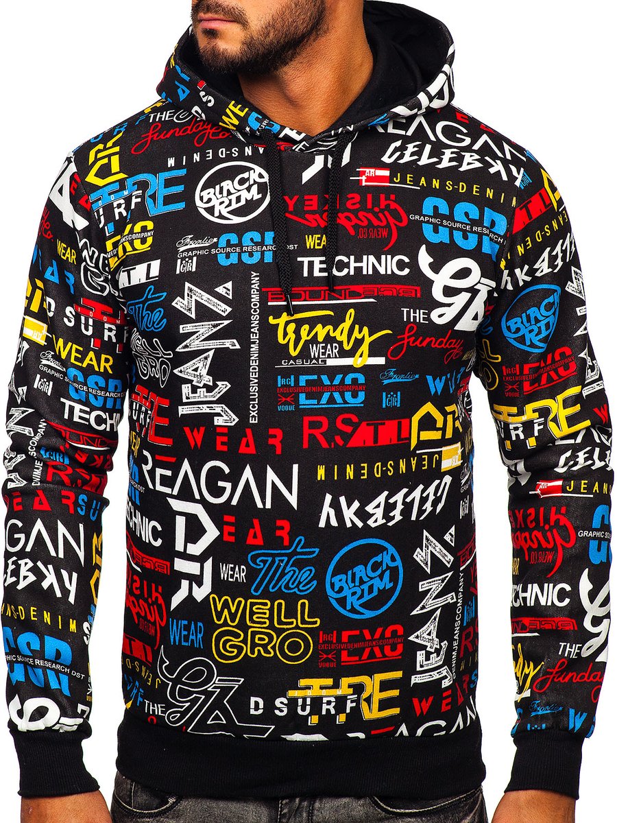 Colorful Fonts Printed Hoodie